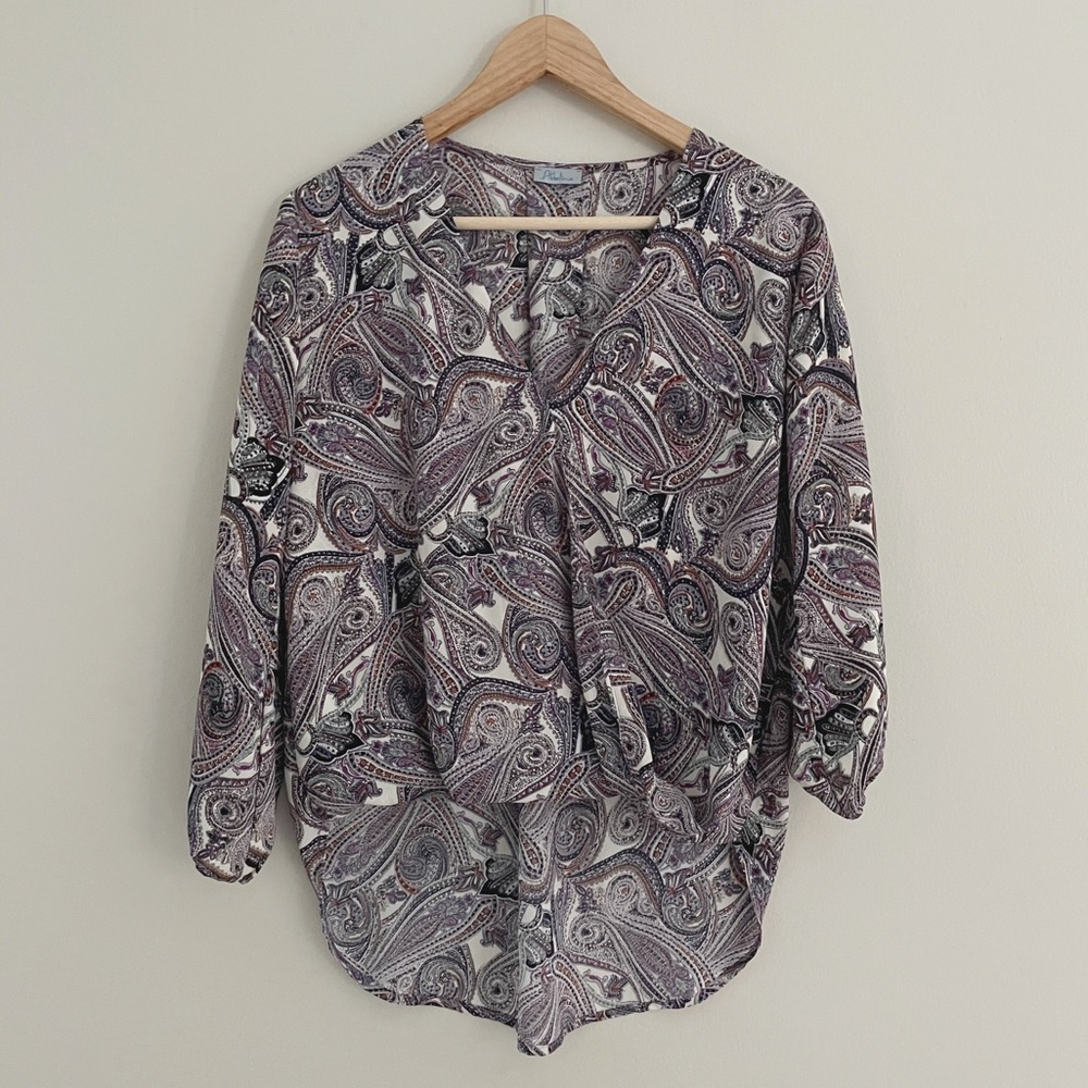 Abbeline | Paisley Hi-Lo Blouse